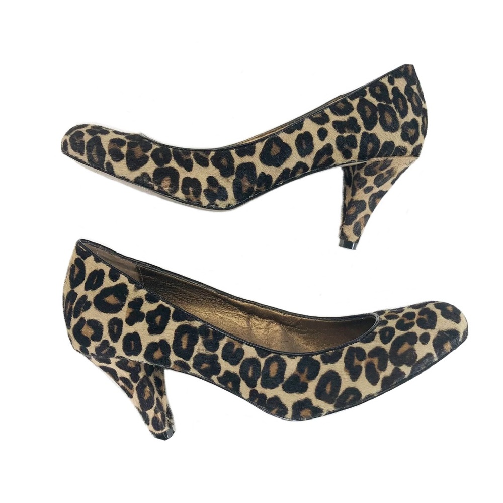 Steve Madden Ulltra Calf Hair Leopard Pumps Shoes Slip On Sz 7